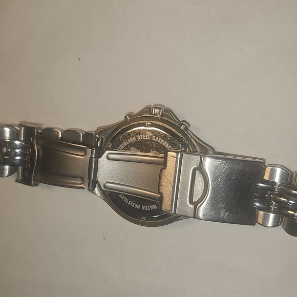 Fossil Blue Silver Mens Chronograph Watch - Picture 4 of 6